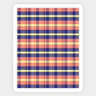 Sunset and Sunrise Aesthetic Iagan 2 Hand Drawn Textured Plaid Pattern Sticker